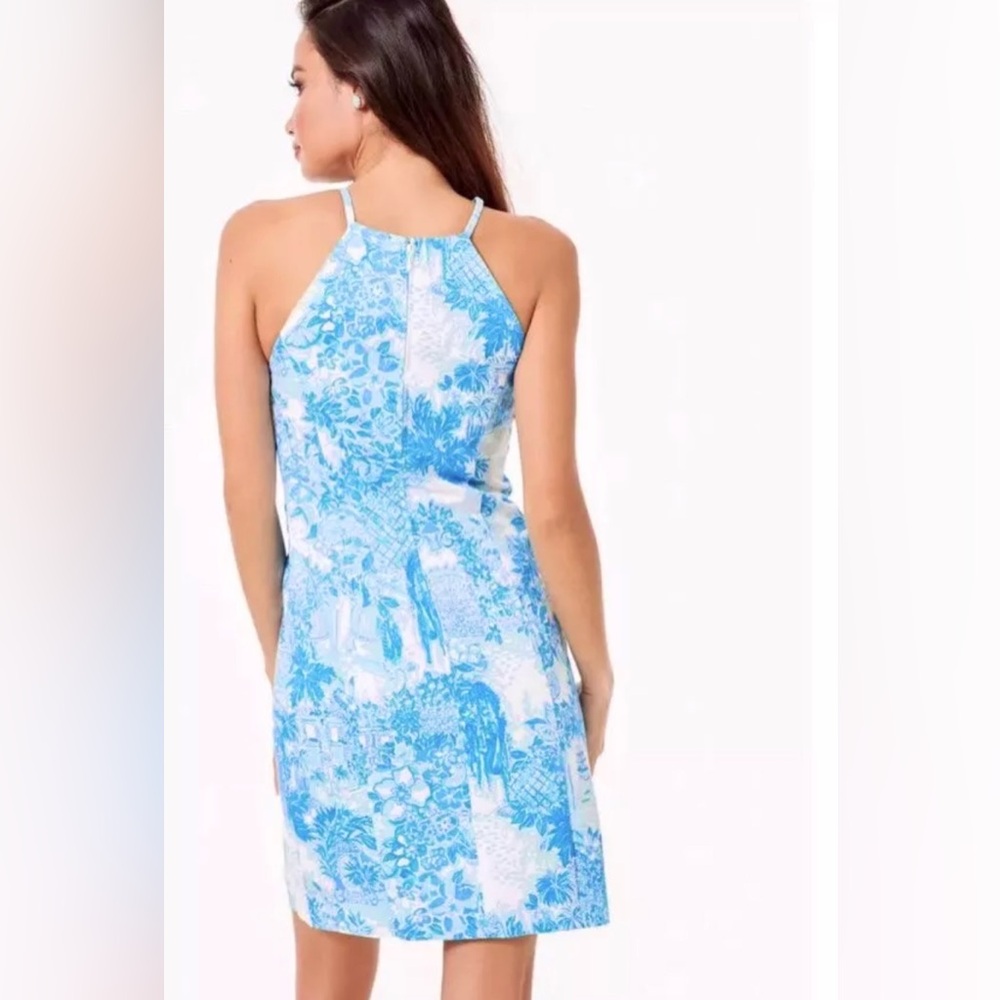 Lilly Pulitzer Sleeveless Pearl Stretch Toile Me About It Mini Shift Dress - Picture 5 of 9
